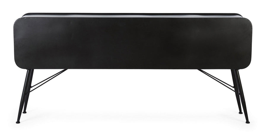 Credenza "Elton" con struttura in acciaio, cassetti in legno di abete, stile vintage