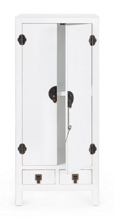 Mobile "Pechino", struttura in legno MDF, finitura a base di nitrocellulosa, maniglie in acciaio