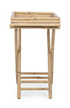 Tavolino pieghevole con vassoio Joyce per esterno, in bambù, da 63 x 43 cm
