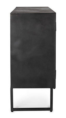 Credenza "Dorset" con struttura in acciaio, cassetti in legno, stile industriale