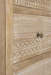 Credenza Mayra con struttura in legno di mango, decorazioni a mano, stile naturale