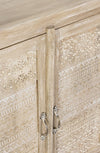 Credenza Mayra con struttura in legno di mango, decorazioni a mano, stile naturale