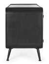 Credenza Elton con struttura in acciaio, cassetti in legno di abete, stile vintage