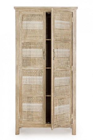 Credenza "Mayra" con struttura in legno di mango, decorazioni a mano, stile naturale
