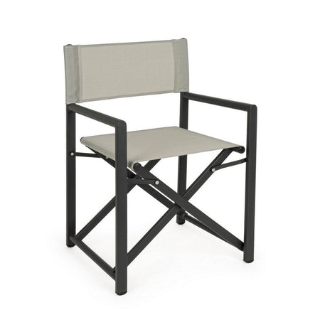 Sedia da regista "Taylor" , struttura in alluminio, seduta in textilene, ideale per giardino