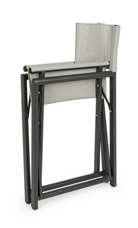 Sedia da regista "Taylor" , struttura in alluminio, seduta in textilene, ideale per giardino
