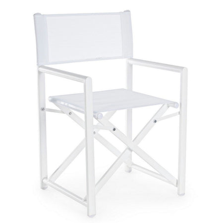 Sedia da regista "Taylor" , struttura in alluminio, seduta in textilene, ideale per giardino