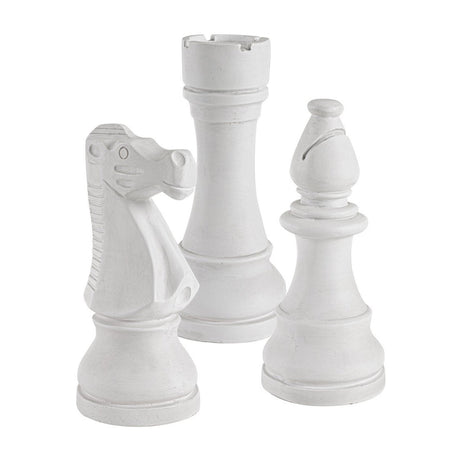 Statuetta Decorativa "Scacchi", in Fibra di Vetro e Argilla decorazione per uso esterno.