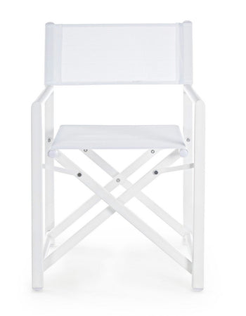 Sedia da regista "Taylor" , struttura in alluminio, seduta in textilene, ideale per giardino
