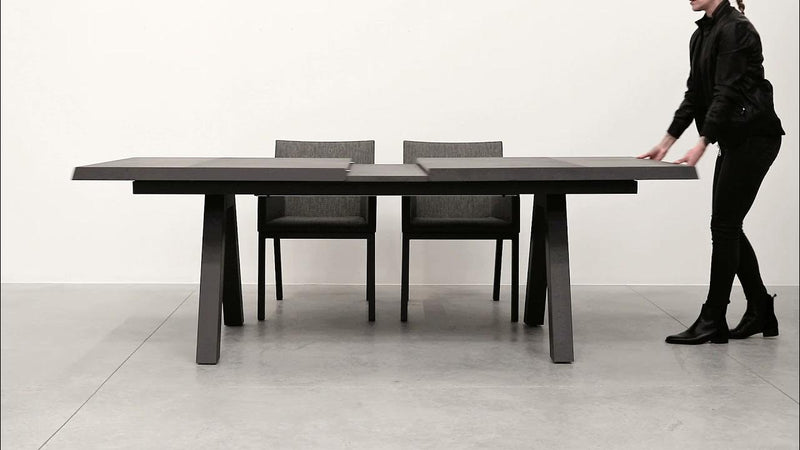 Tavolo allungabile "Krion" con struttura in alluminio, piano in ceramica, da 205 - 265 x 103 cm