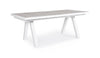 Tavolo allungabile Krion con struttura in alluminio, piano in ceramica, da 205 - 265 x 103 cm
