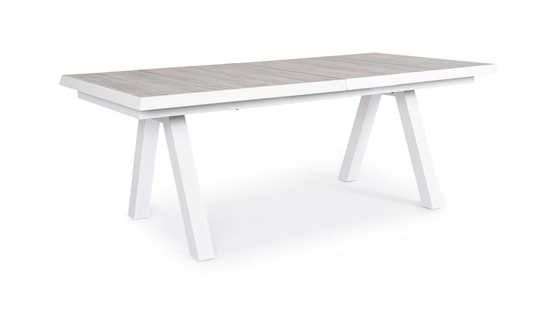 Tavolo allungabile "Krion" con struttura in alluminio, piano in ceramica, da 205 - 265 x 103 cm