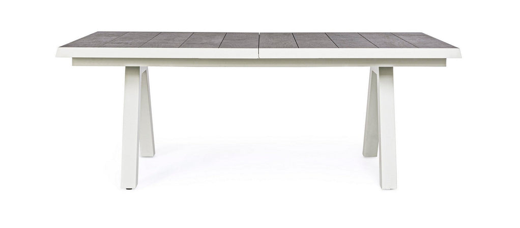 Tavolo allungabile "Krion" con struttura in alluminio, piano in ceramica, da 205 - 265 x 103 cm