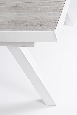 Tavolo allungabile "Krion" con struttura in alluminio, piano in ceramica, da 205 - 265 x 103 cm
