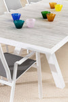 Tavolo allungabile Krion con struttura in alluminio, piano in ceramica, da 205 - 265 x 103 cm