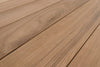 Tavolo allungabile Cameron con struttura in alluminio, piano in teak, stile moderno