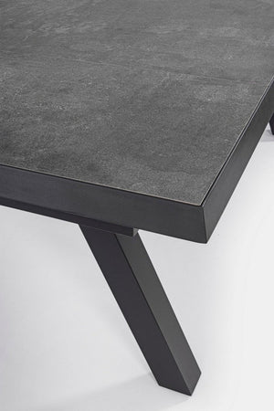 Tavolo allungabile "Krion" con struttura in alluminio, piano in ceramica, da 205 - 265 x 103 cm