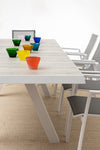 Tavolo allungabile Krion con struttura in alluminio, piano in ceramica, da 205 - 265 x 103 cm