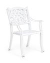 Poltrona con braccioli Ivrea, in alluminio pressofuso effetto lucido, da 65 cm