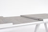Tavolo allungabile Krion con struttura in alluminio, piano in ceramica, da 205 - 265 x 103 cm