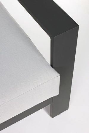 Salotto con poltrone e tavolino "Baltic" struttura in alluminio per veranda e giardino