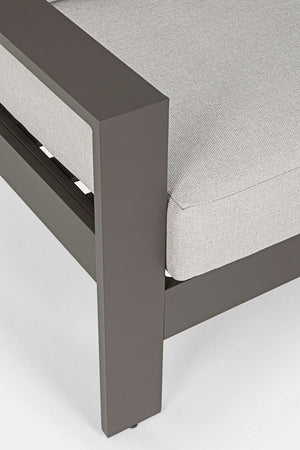 Salotto con poltrone e tavolino "Baltic" struttura in alluminio per veranda e giardino