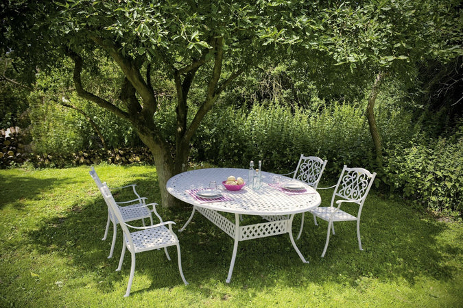 Poltrona con braccioli "Ivrea", in alluminio pressofuso effetto lucido, da 65 cm