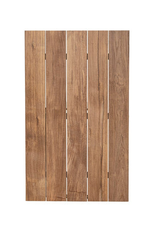 Tavolo allungabile "Cameron" con struttura in alluminio, piano in teak, stile moderno