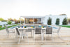 Tavolo allungabile Krion con struttura in alluminio, piano in ceramica, da 205 - 265 x 103 cm
