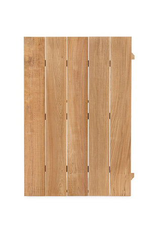 Tavolo allungabile "Cameron" con struttura in alluminio, piano in teak, stile moderno