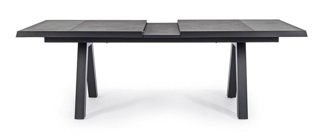 Tavolo allungabile "Krion" con struttura in alluminio, piano in ceramica, da 205 - 265 x 103 cm