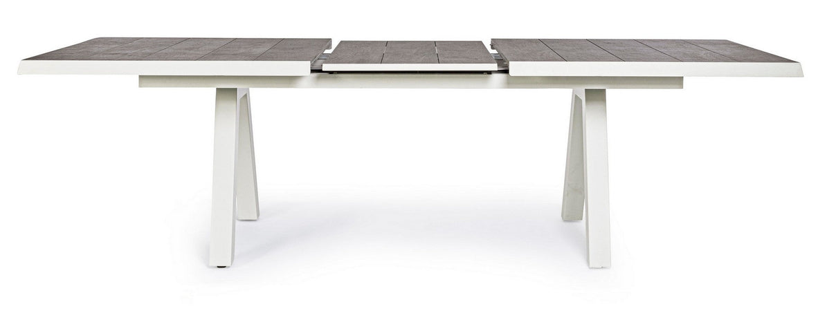 Tavolo allungabile "Krion" con struttura in alluminio, piano in ceramica, da 205 - 265 x 103 cm