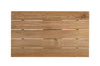 Tavolo allungabile Cameron con struttura in alluminio, piano in teak, stile moderno