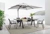 Tavolo allungabile Krion con struttura in alluminio, piano in ceramica, da 205 - 265 x 103 cm