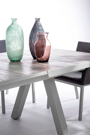 Tavolo allungabile "Krion" con struttura in alluminio, piano in ceramica, da 205 - 265 x 103 cm