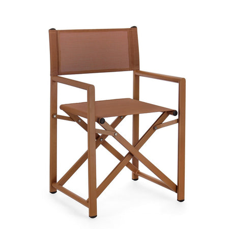 Sedia da regista "Taylor" , struttura in alluminio, seduta in textilene, ideale per giardino