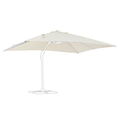 Telo per ombrellone Orion color Beige, con camino antivento, per esterno e giardino