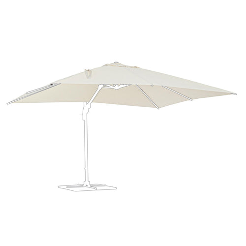 Telo per ombrellone Orion color Beige, con camino antivento, per esterno e giardino