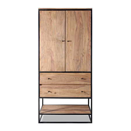 Credenza "Nartan" con struttura in legno sheesham, schienale in compensato