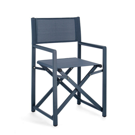 Sedia da regista "Taylor" , struttura in alluminio, seduta in textilene, ideale per giardino