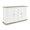 Credenza Lincoln in legno di mango, con schienali e laterali in mdf, finitura vernice a base d'acqua, stile rustico