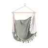 Amaca pensile sospesa Tassel, con barra in legno, seduta comoda, per interno ed esterno, 130 cm