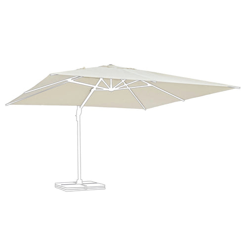 Telo per ombrellone Orion color Beige, con camino antivento, per esterno e giardino
