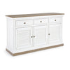 Credenza Lincoln in legno di mango, con schienali e laterali in mdf, finitura vernice a base d'acqua, stile rustico