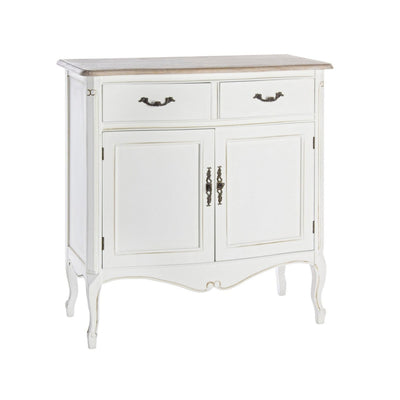 Credenza Justine 2 ante e 2 cassetti, con struttura in legno Paulownia, stile classico