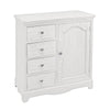 Credenza Blanc con struttura in MDF, finitura bianca opaca, effetto decapato, stile classico