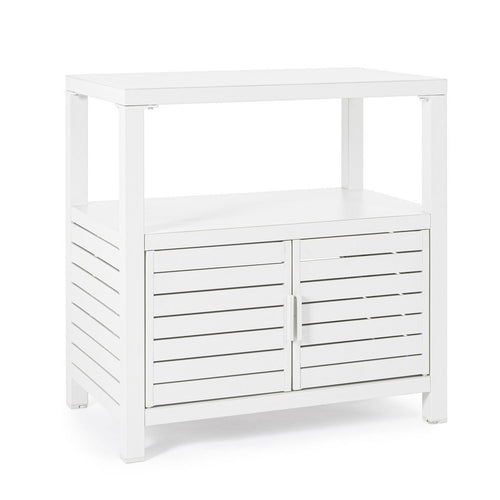 Modulo piano cucina da esterno Trinidad struttura in alluminio con 2 ante 2 ripiani 90 cm