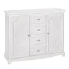 Credenza Blanc con struttura in MDF, finitura bianca opaca, effetto decapato, stile classico