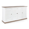 Credenza Lincoln in legno di mango, con schienali e laterali in mdf, finitura vernice a base d'acqua, stile rustico