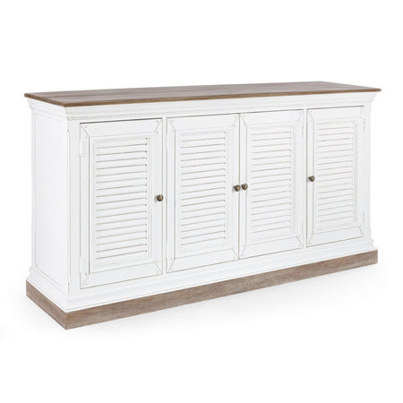 Credenza "Lincoln" in legno di mango, con schienali e laterali in mdf, finitura vernice a base d'acqua, stile rustico